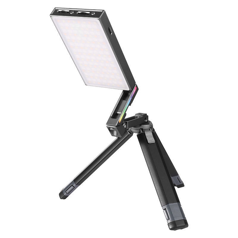 Full Color Metal RGBLED Video Light with Adjustable Bracket Mount DSLR SLR Camera Light Support PD Fast Charge