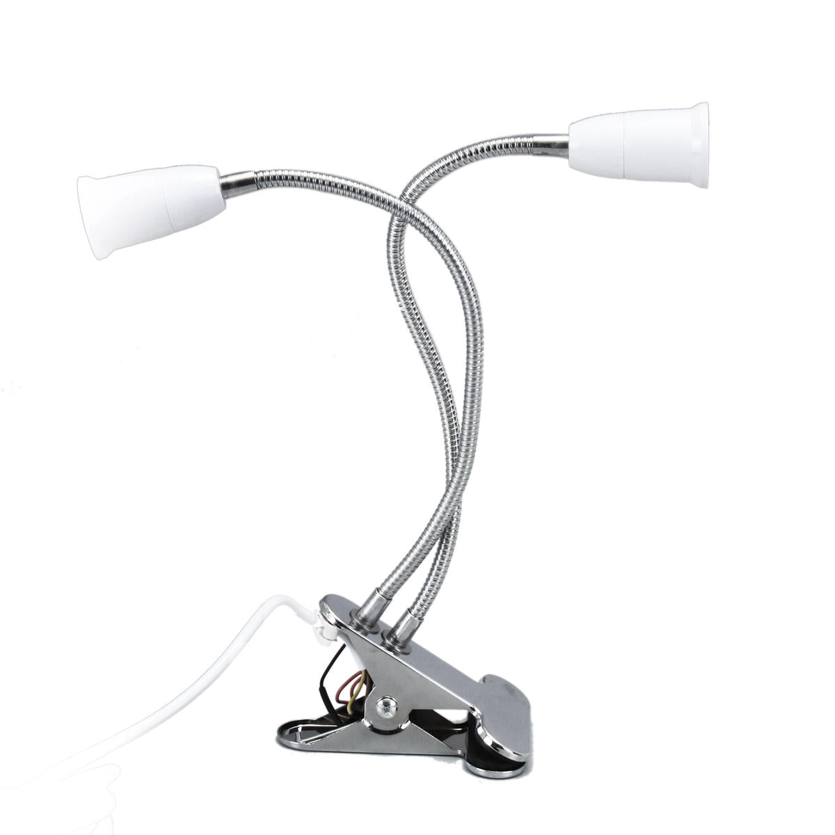 30CM Adjustable Dual Head Clip Lampholder Bulb Adapter with On/off Switch for E27 LED Grow Light