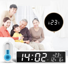 DC 5V LED Mirror Electronic Small Alarm Clock Digital Music Desktop Clock Rectangular Multifunctional Clock