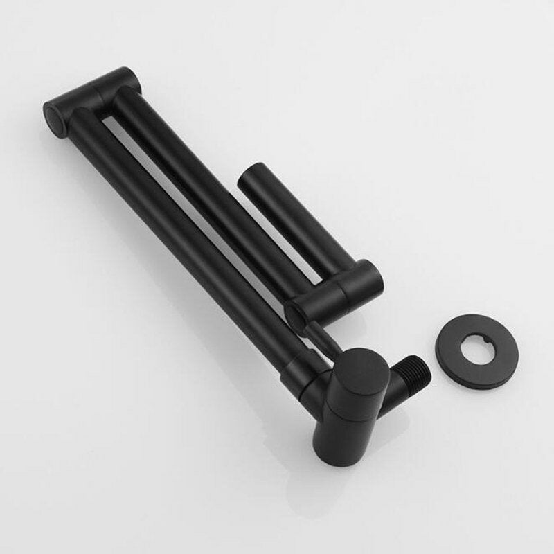 Folding Kitchen Sink Faucet Rotating Extension Single Cold Tap Wall Mounted