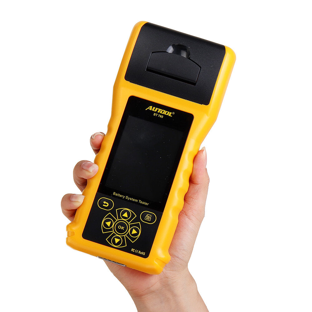 Car Battery Tester Capacity Internal Resistance Analyzer 12V Support One-click Data Printing For Auto Trucks