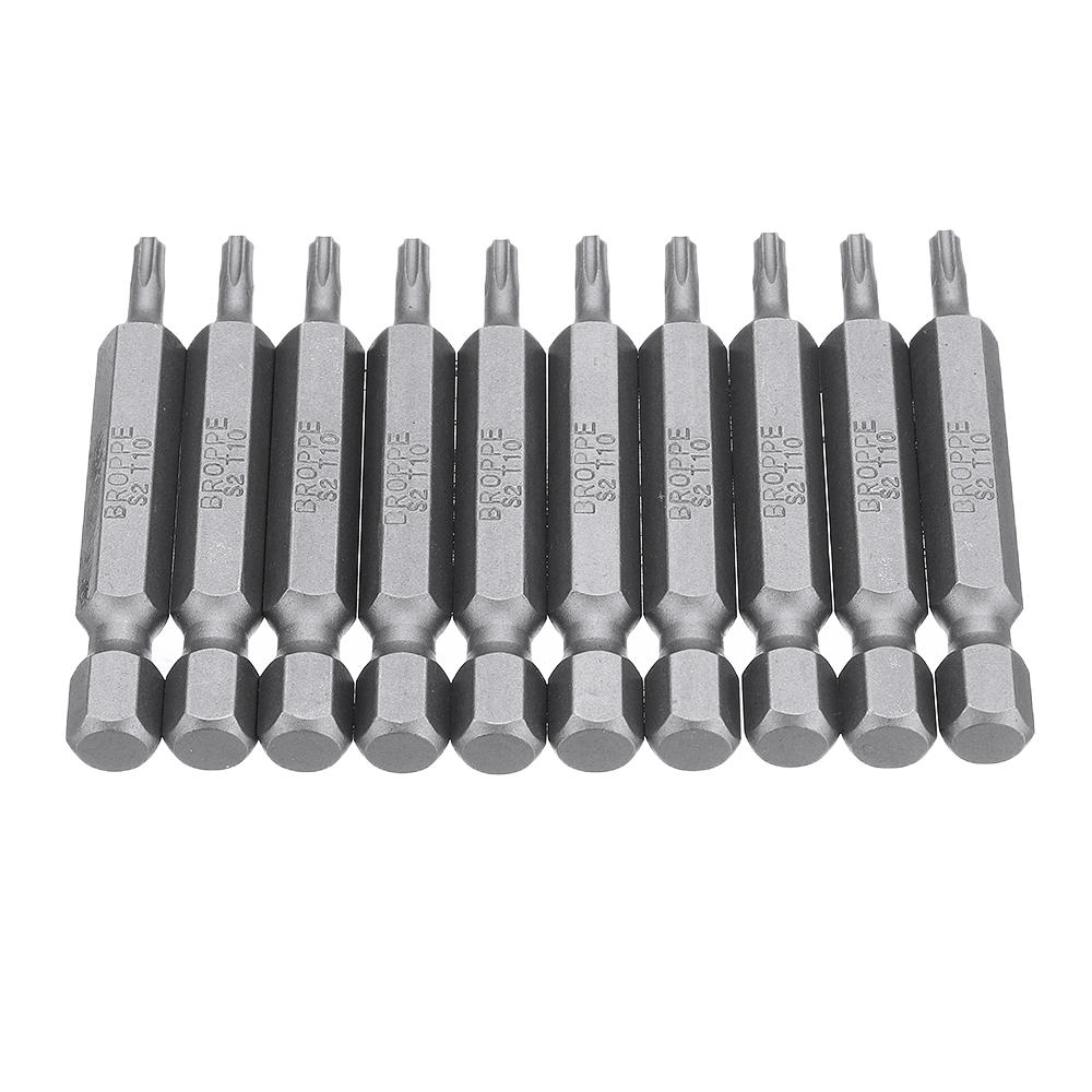 10Pcs Magnetic Torx Screwdriver Bits T5/T6/T7/T8/T9/T10/T15/T20/T25/T27/T30/T40 1/4 Inch Hex Shank Screwdriver Set for Bosch