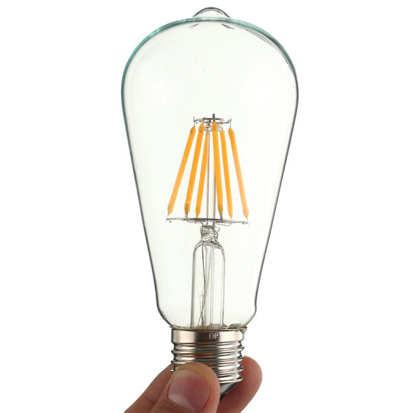 E27 6W COB Filament Energy Saving Incandescent Bulb Retro Edison Light Bulb AC 220V