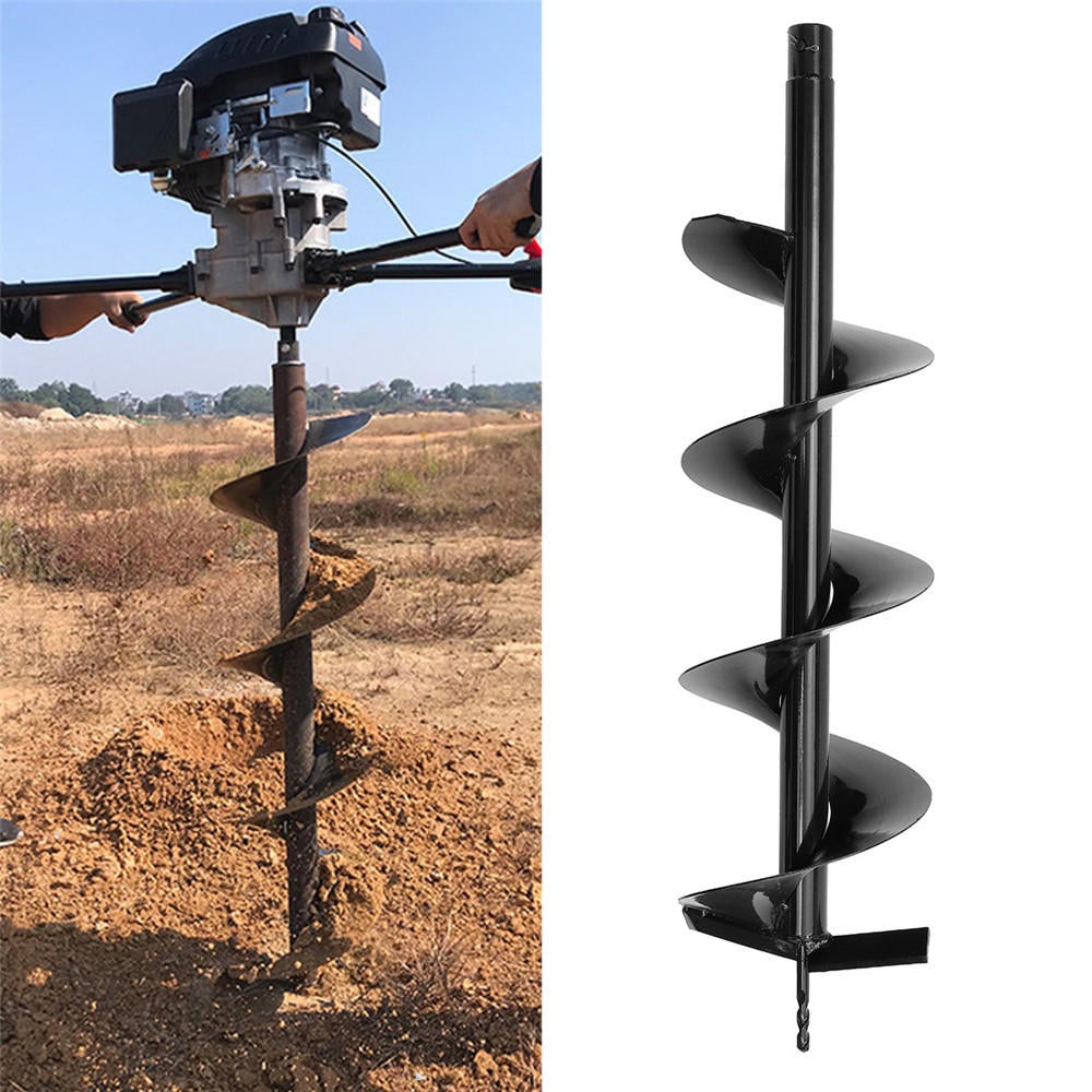 800mm 120-250mm Single Blade Auger Drill Bit Garden Planting Earth Petrol Post Hole Digger Tool