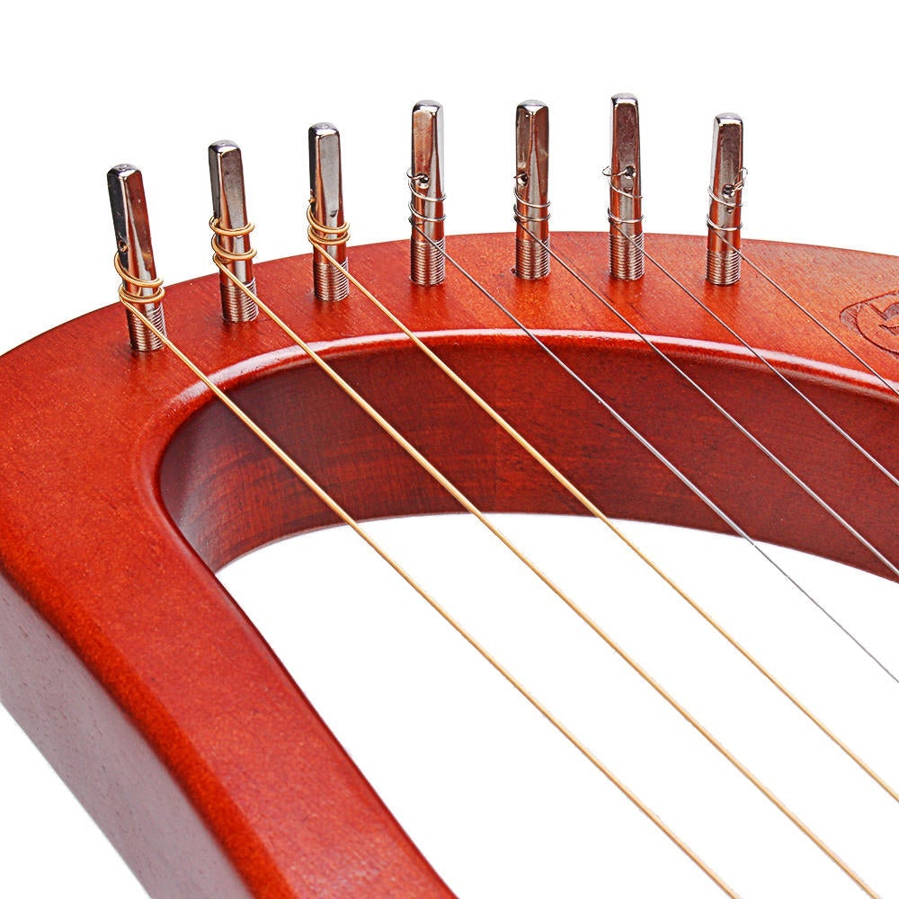 7-String Mahogany Wood Iyre Harp With Bag Tunning Tool