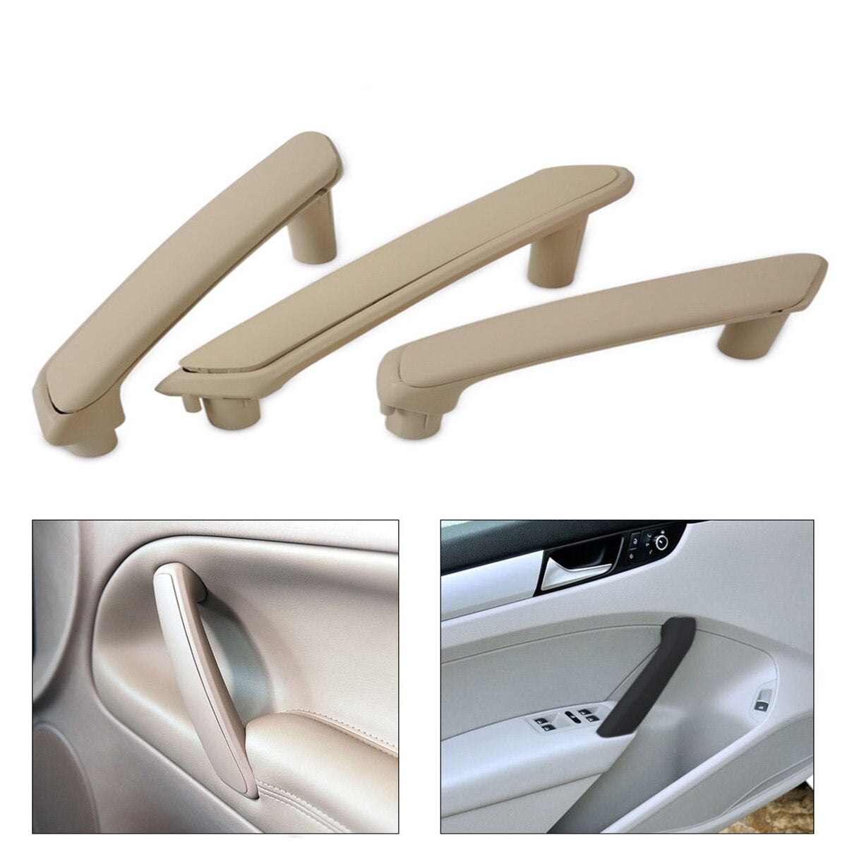 3PCS Door Pull Grab Handle With Trim