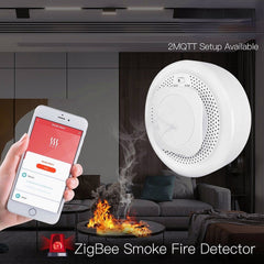 Smart Home Wireless Smoke Sensor App Remote Control Photoelectric Smoke Fire Detection Alarm