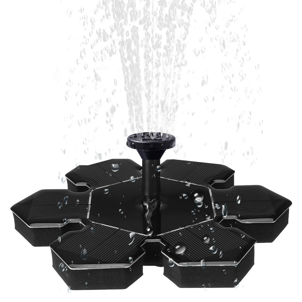Garden Mini Floating Solar Power Water Pump Fountain 4 Sprayers Garden Ponds Floating Decoration Kit