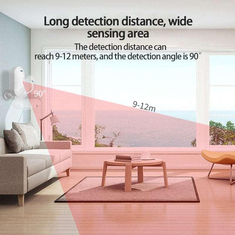 Smart WiFi PIR Motion Sensor Wireless APP Remote Control Human Body Sensor Home Infrared Detector Alarm Work with Alexa Google Home Tuya App