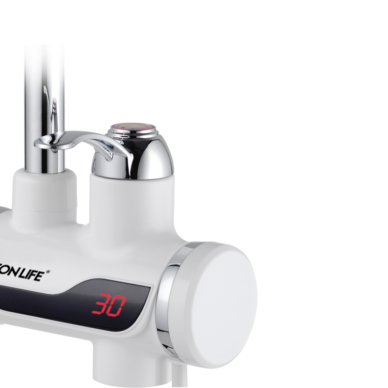 Instant Tankless Electric Water Heater Kitchen Heating Tap Faucet with LED