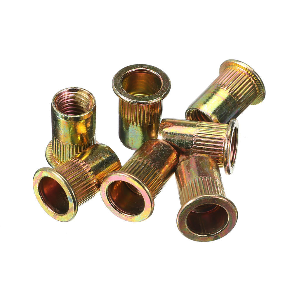 175Pcs Mixed Zinc Plated Threaded Rivnuts Blindnuts Nutserts M3-M10 Insert Rivet Nut Assortment Kit