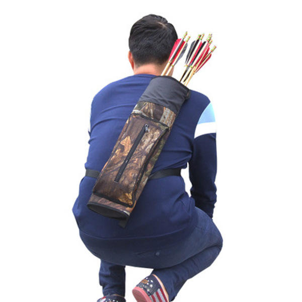 Archery Quiver Back Waist Shoulder Bag Arrow Bow Holder Pouch for Bows Arrows