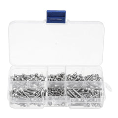 M3SS6 210Pcs M3 Hex Socket Cap Head Screws Nut Assortment Set Stainless Steel