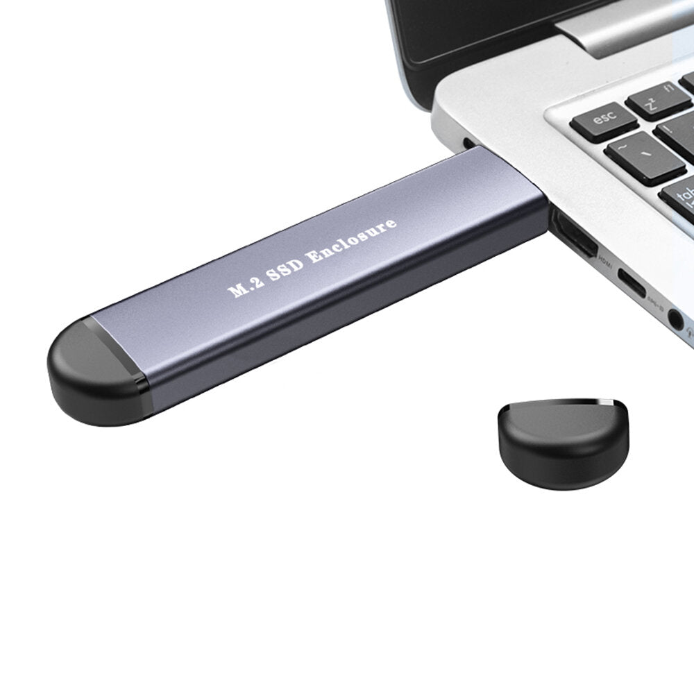 2 in 1 M.2 SSD Enclosure 6/10Gbps Type-C 3.1 Gen2 USB 3.0 to M.2 NVME/SATA 2TB Max External Hard Disk Box 2230/2242/2260/2280mm Size OTG