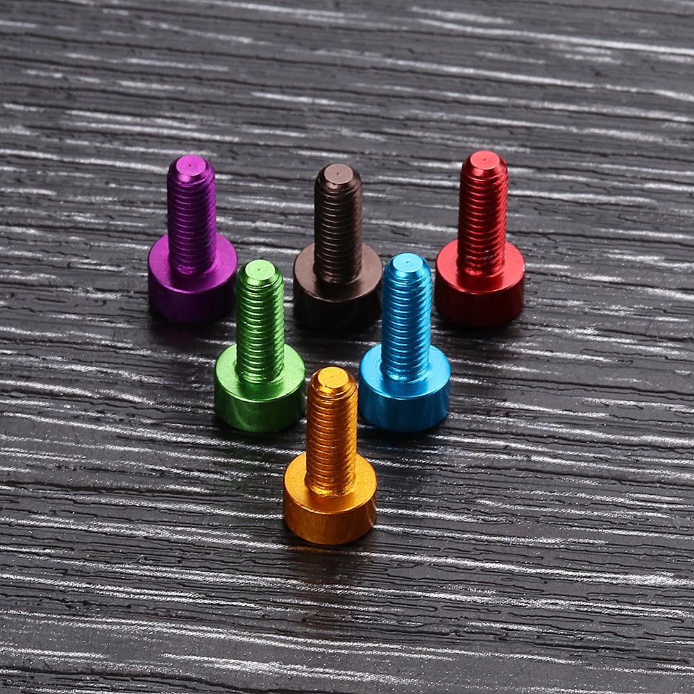 10Pcs M38mm Hex Socket Screw M3 Cap Head Bolt 7075 Aluminum Alloy Multicolor