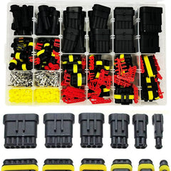 708Pcs Waterproof Automotive Electrical Connector Terminals Automotive Electrical Wire Connector Plug Kit 1/2/3/4/5/6 Pin Connectors Waterproof
