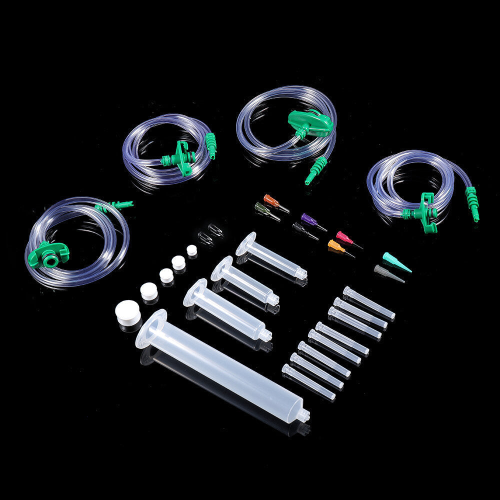 19Pcs/Set American Dispensing Needle with Connector Adapter Blunt Tip TT Tip Syringe Needles Cap for Refilling and Measuring Liquids Glue Applicator