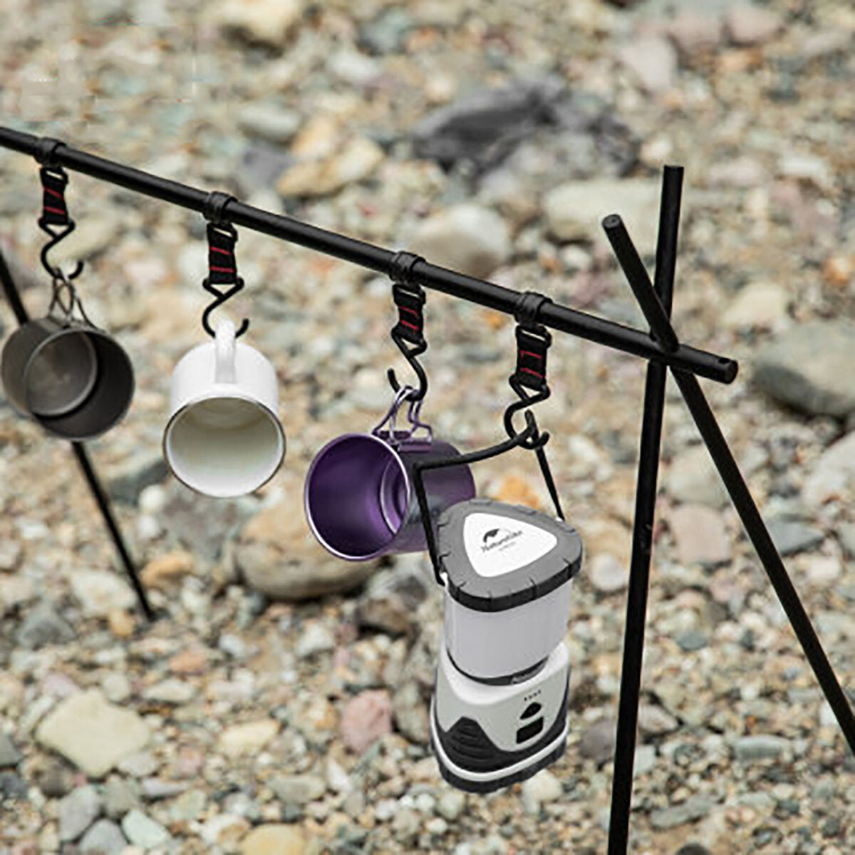 Ultralight Hanging Rack Folding Cookware Storage Triangle Racks Clothes Shelf Up to 8kg Outdoor Camping Picnic Travel