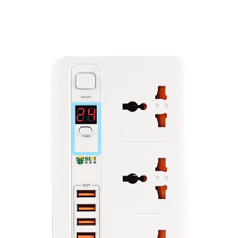 Universal Smart Timer Switch Socket Plug 5 USB Port Charging Power Outlet
