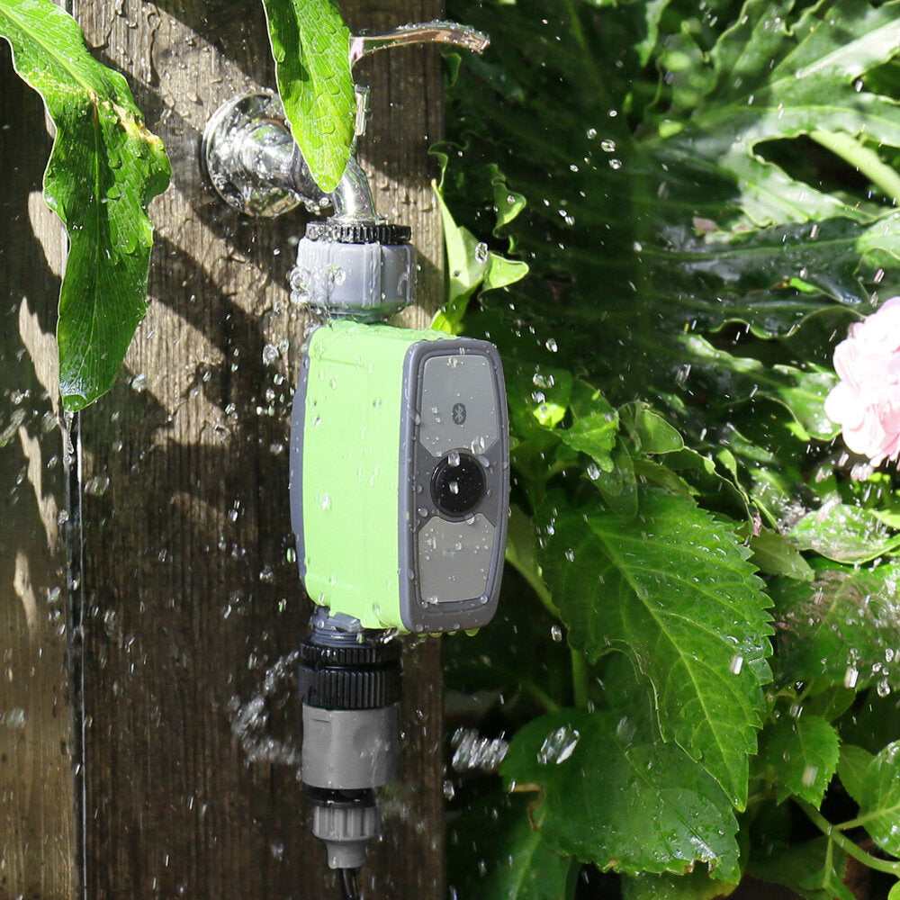 Bluetooth Sprinkler Timer Programmable Smart Hose Faucet Timer with Irrigation&Mist Mode Wireless Remote Control for Outdoor Garden Lawns