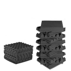 12Pcs 2x12x12 Inch Sound Foam Panels Acoustic Tiles Wall Studio Soundproofing Cinema Muffler Sponge Absorption Treatment Panel