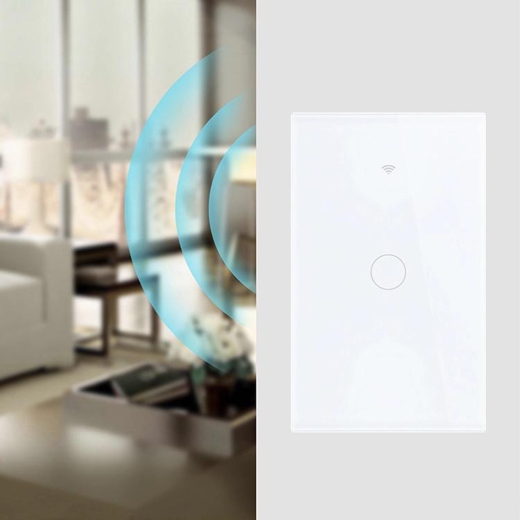 Smart Home Wall Touch Switch 1/2/3 Gang US Type Neutral Line Tempered Glass APP Remote Controller Work with Amazon Alexa 10A RF433+WIFI