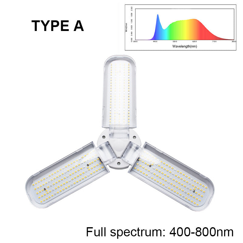 E27 Deformable LED Grow Light Full Spectrum Growing Lamp for Plant Hydroponics