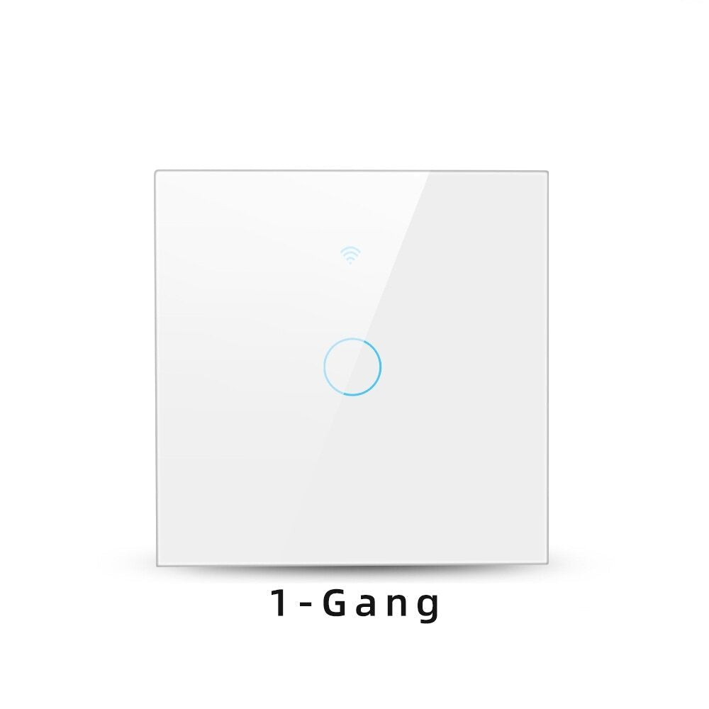 Smart Wall Light Switch LCD Touch Screen Tuya WiFi And 433Mhz Universal Remote Control Works With Alexa Google Home