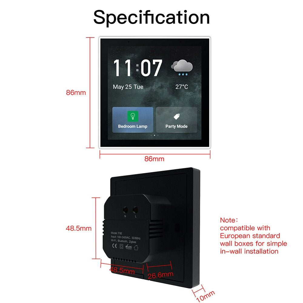 WIFI Central Control Gateway Touch Screen Control Panel Smart Home Multifunctional Controller