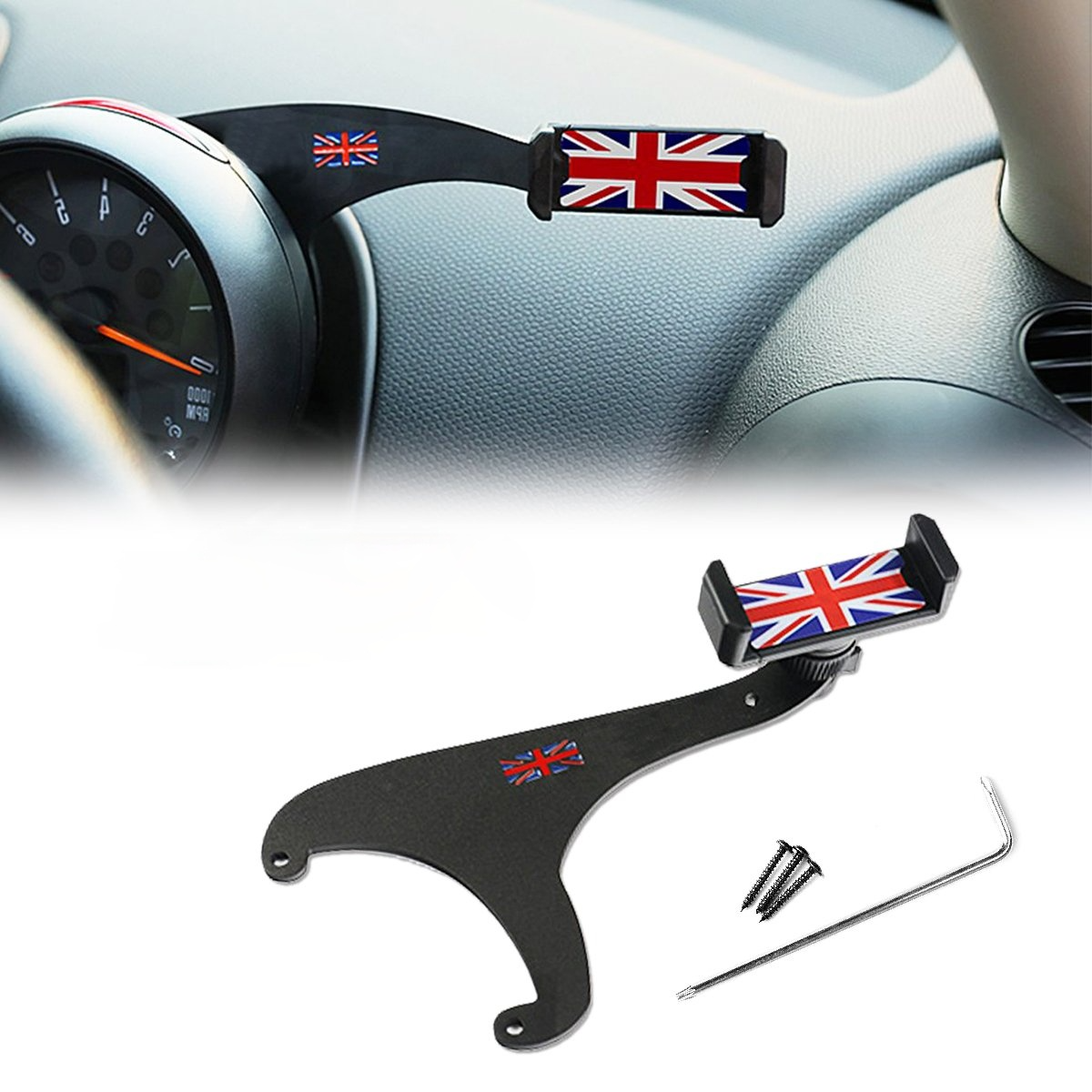 360° Rotation Car Phone Mount Cradle Holder Stand for Mini Cooper