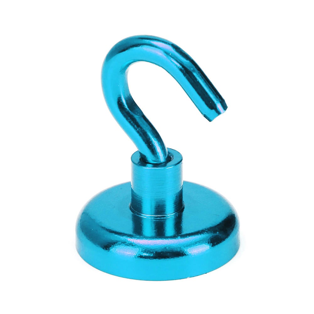 32mm 34KG Magnetic Hook Holder Neodymium Magnet Blue Hook Magnet