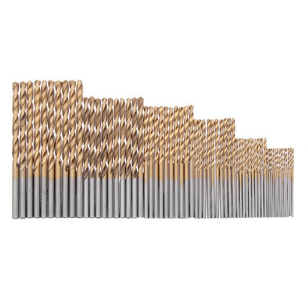 60pcs 1/1.5/2/2.5/3/3.5mm HSS Titanium Coated Twist Drill Bit Straight Shank
