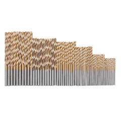 60pcs 1/1.5/2/2.5/3/3.5mm HSS Titanium Coated Twist Drill Bit Straight Shank