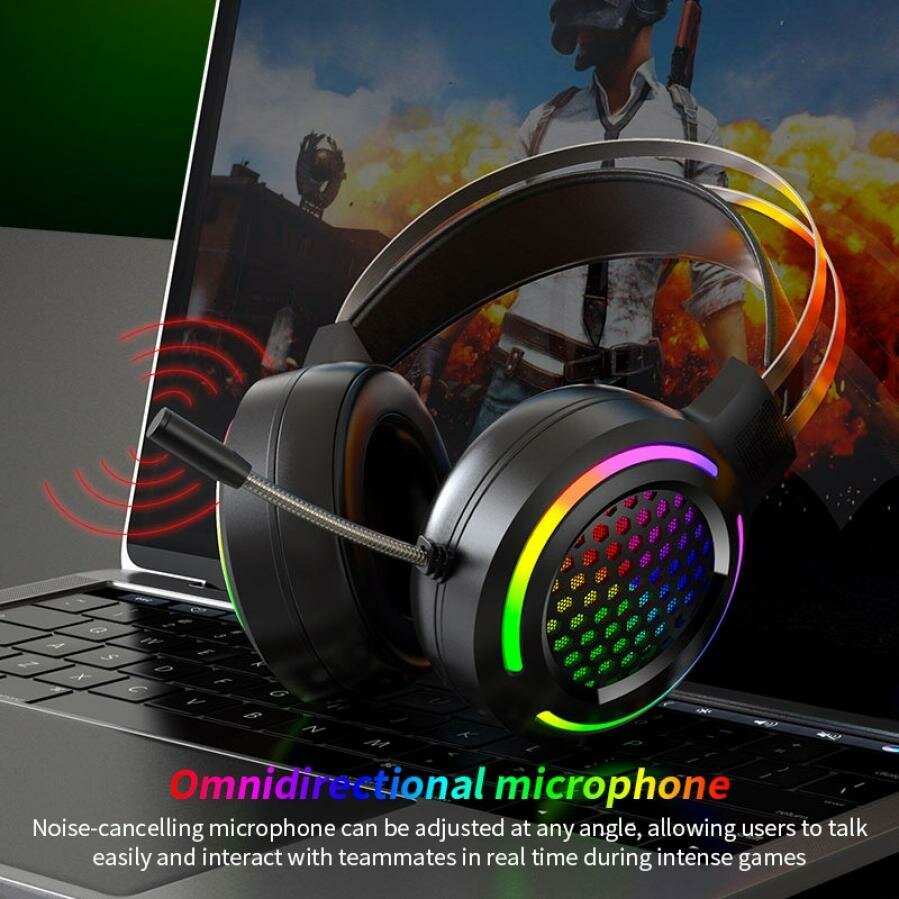 Gaming Headset 7.1 Surround Sound USB 3.5mm Wired RGB Light Gaming Headphones With Microphone For Tablet PC for PS4 Gamer