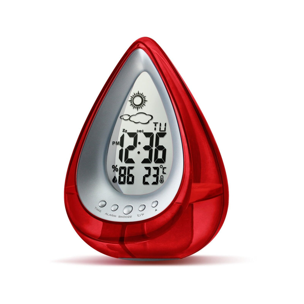 Creativity Water Energy Alarm Clock Large LCD Screen Weather and Humidity Display Water Power Clock