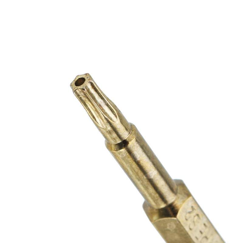 12pcs Gold T5-T40 50mm Magnetic Torx Screwdriver Bits 1/4 Inch Hex Shank