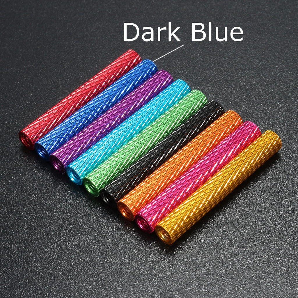 M3AS9 10Pcs M3 40mm Knurled Standoff Bolt Aluminum Alloy 6061 Anodized Spacer Multicolor