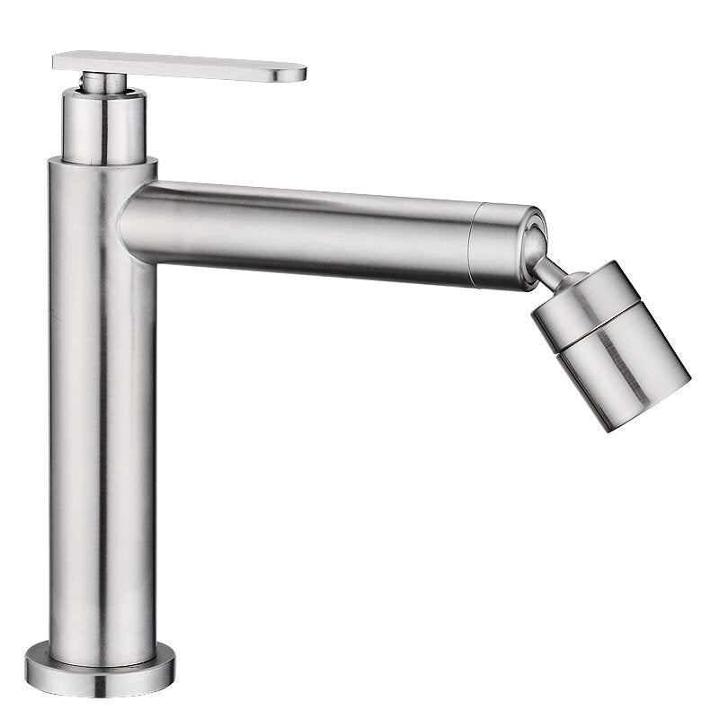 Stainless Steel Bathroom Basin Faucet 360 Degree Swivel Universal Rotating Two Water Modes Hot Cold Mixer Tap