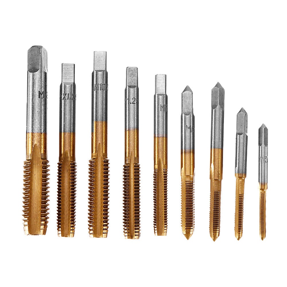 20pcs Alloy Steel M3-M12 Screw Thread Metric Plugs Taps Tap Wrench Die Wrench Set