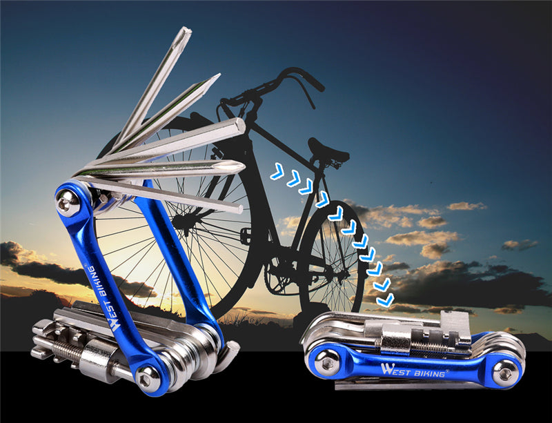 11-in-1 Bicycle Repair Tools Kit Multifunction Hex Spoke Cycling Screwdrivers Tools Tyres Lever Allen Wrench MTB Bike Tools