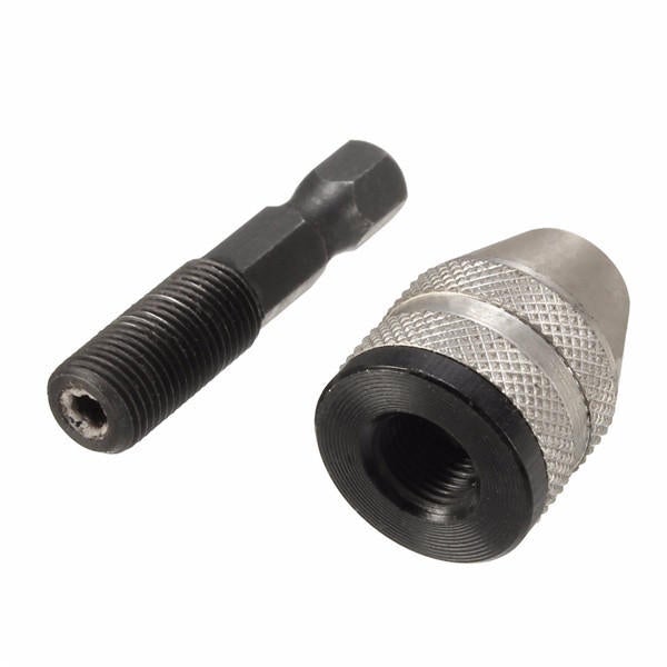 1/4 Inch Hex Shank Keyless Drill Chuck Quick Change Adapter Converter 0.3-3mm