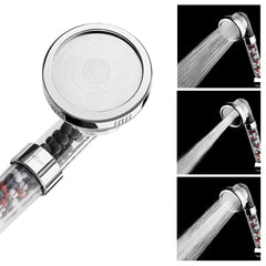 Ionic Shower Head Upgraded 4-Layer Filtration Universal Handheld Showerhead Higher Pressure Water Saving with 3 Sprays Modes Extra Filter