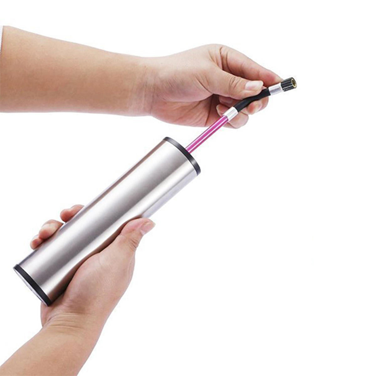 2 in 1 150PSI Hand-held USB Rechargeable Automatic Air Inflator for All Models Bike Pump