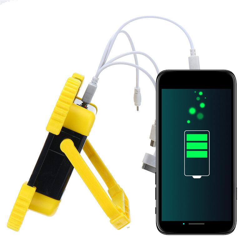 Portable LED Work Light USB Rechargeable 360Adjustable Flashlight w/ Light Bulb