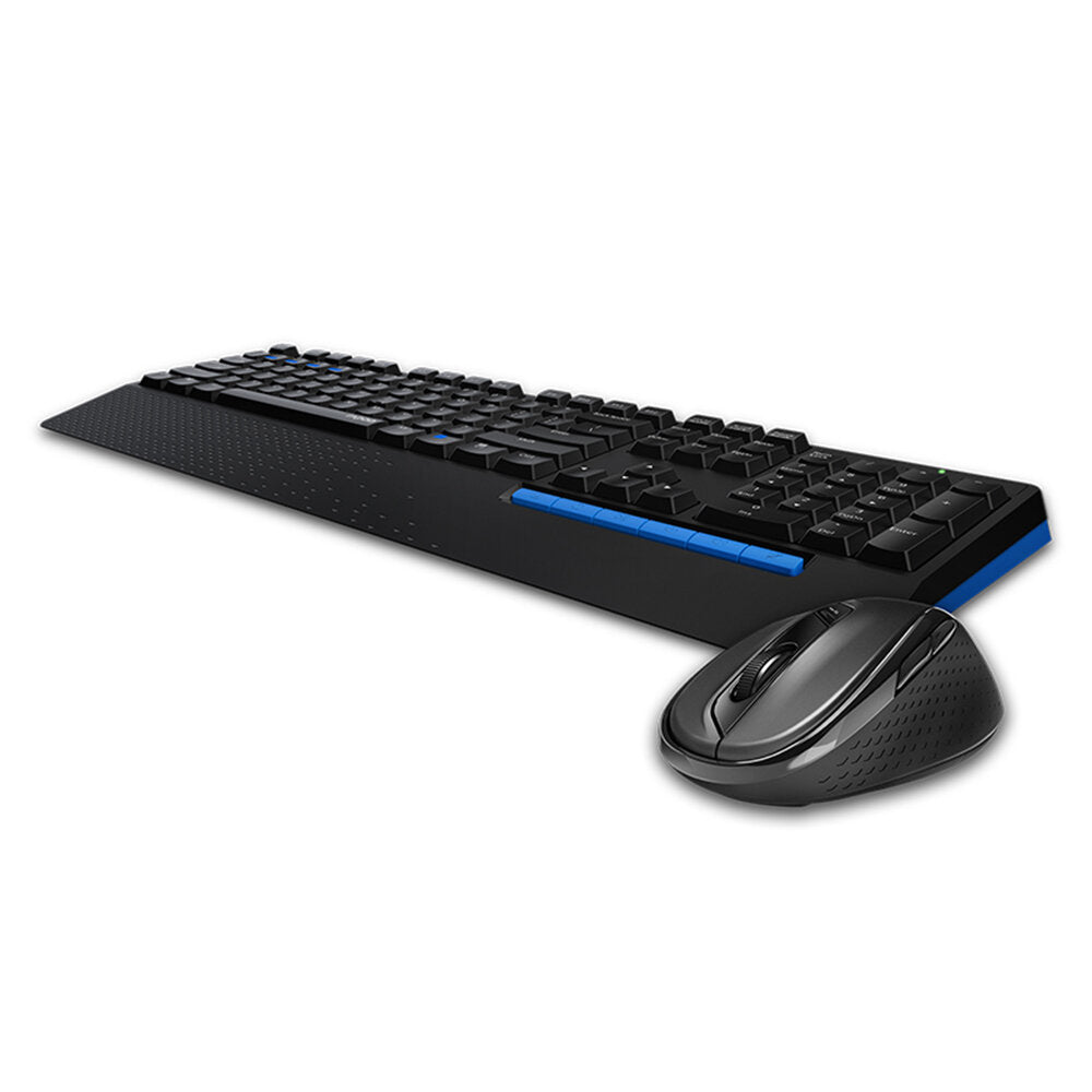 Business Keyboard Mouse Combo Multi-Mode Wireless 110-Key Hand Rest Keyboard Mute Buttons 600-1600DPI Optical Mouse Set for Office Computer PC