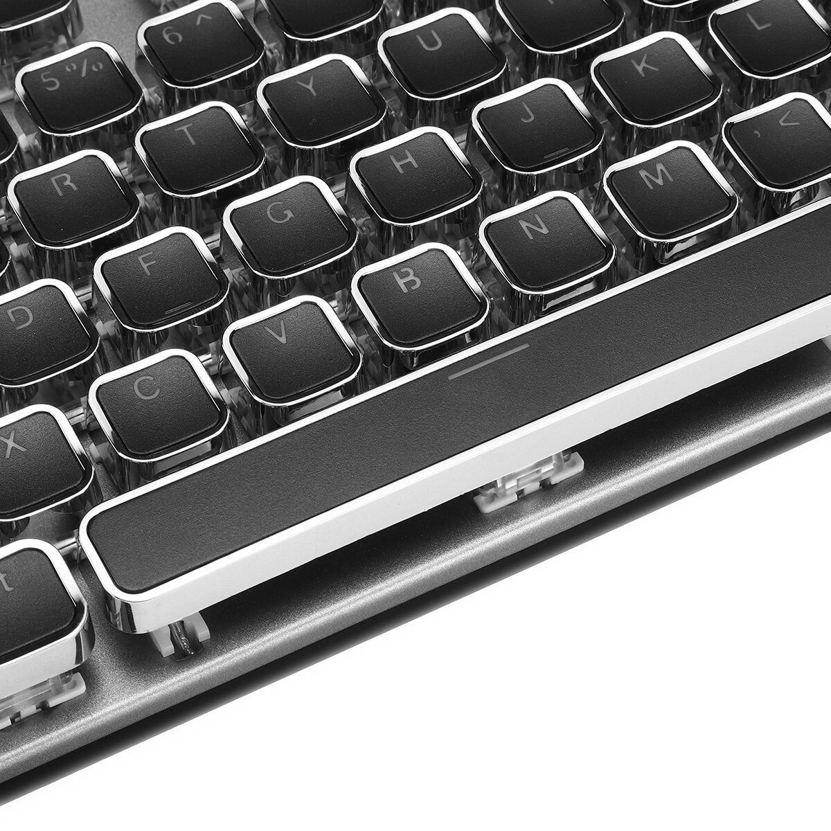 104 Keys Mechanical Keyboard RGB Backlit Punk E-sports Gaming Keyboard Absorbable Hand Rest
