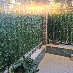1x1M Artificial Faux Ivy Leaf Privacy Fence Screen Hedge Decor Panels Home Garden Outdoor