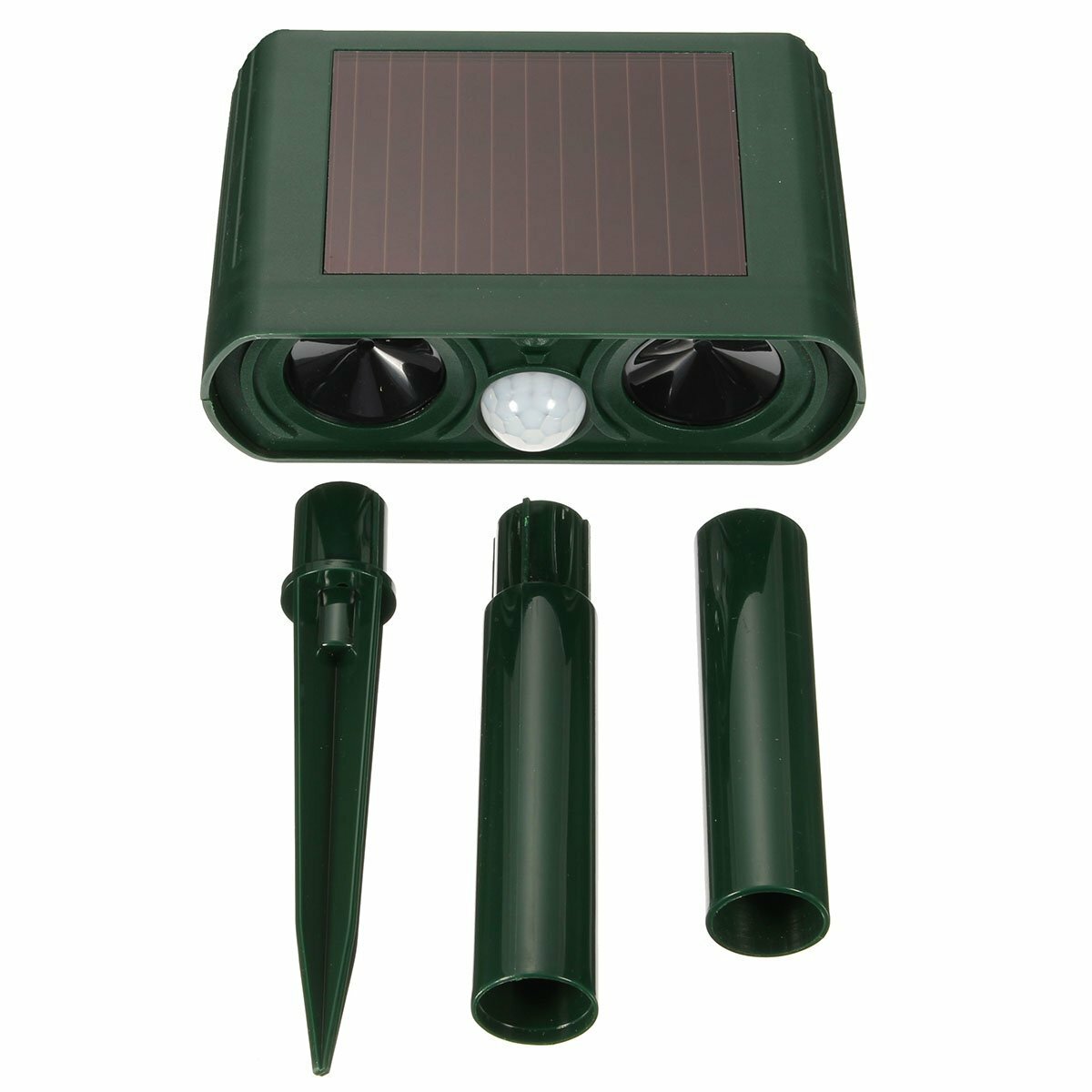 Ultrasonic Animal Repellent PIR Sensor Animal Frighter Bird Snake Wild Boar Frighter 110 Detection Angle 8M Effective Distance with LED lights