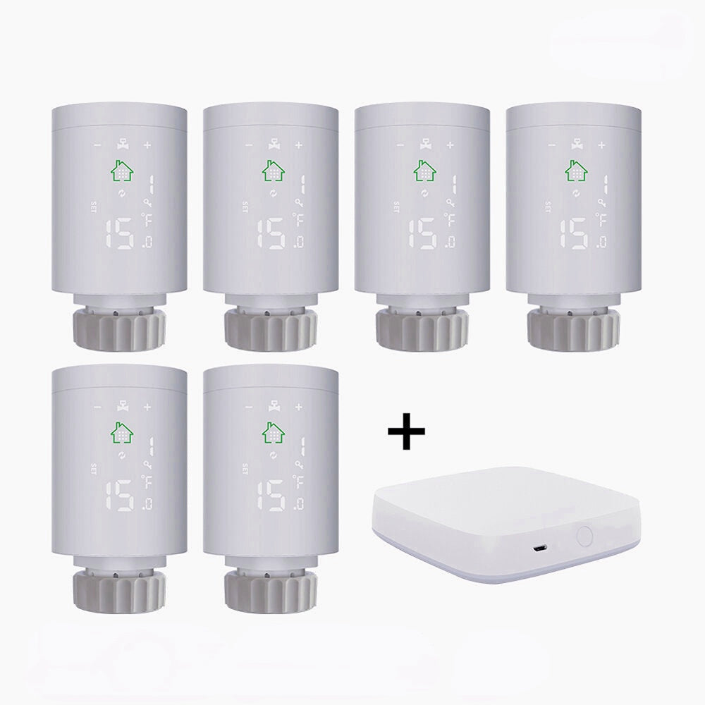 Smart Radiator Actuator Programmable Thermostatic Radiator Valve Temperature Controller Voice Control via Alexa