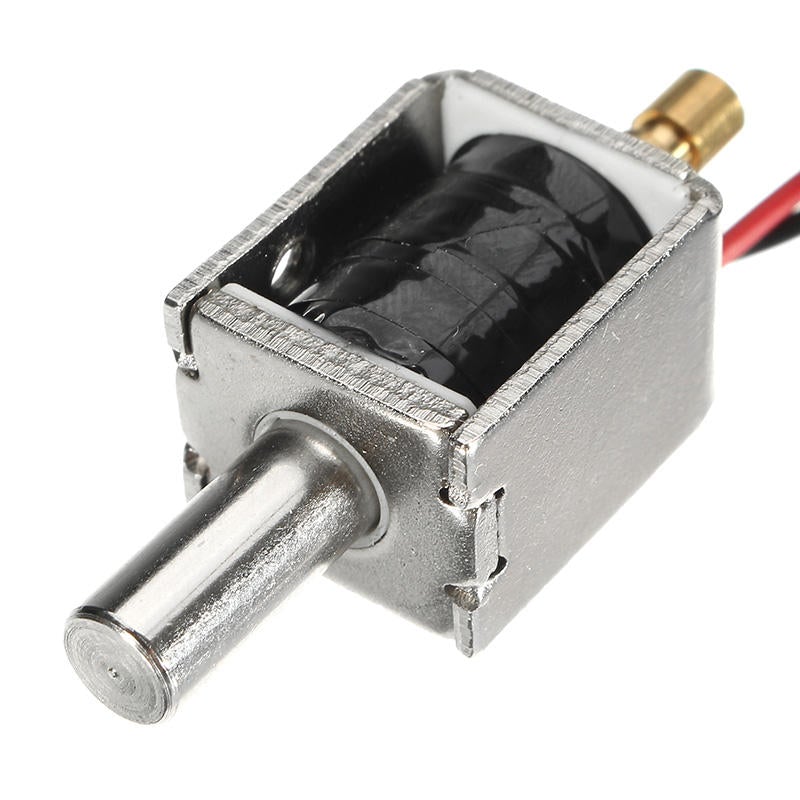 12V DC 0.43A Mini Electric Bolt Lock Push Pull Cylindrical Solenoid 5mm Stroke
